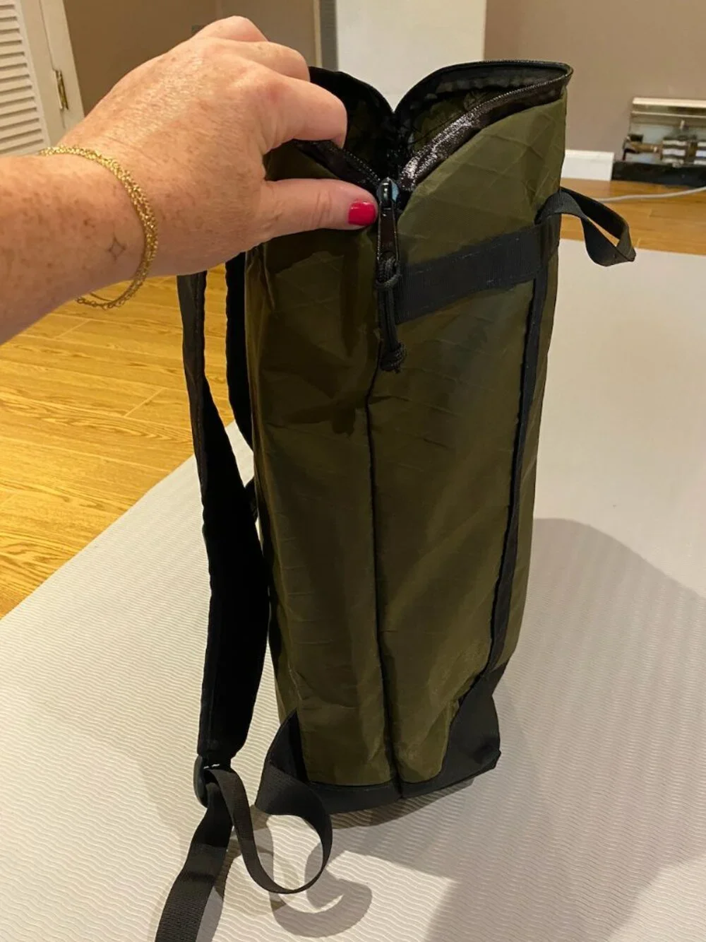 Flowfold Backpack:  Olive Green and Black NEVER USED!